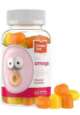 Zahler Chapter One Omega-3 Gummies kids bottle showing a tasty, allergen-free omega option for daily support.