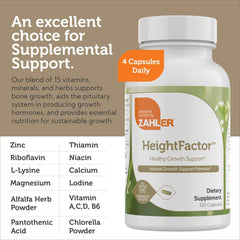 Zahler Height Factor on kitchen shelf display beside healthy snacks.