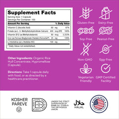Zahler iron supplement label details highlighting ferrochel and vitamins.