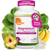 Zahler Magnesium Citrate 200 mg bottle promotes high-potency support for energy and muscle function