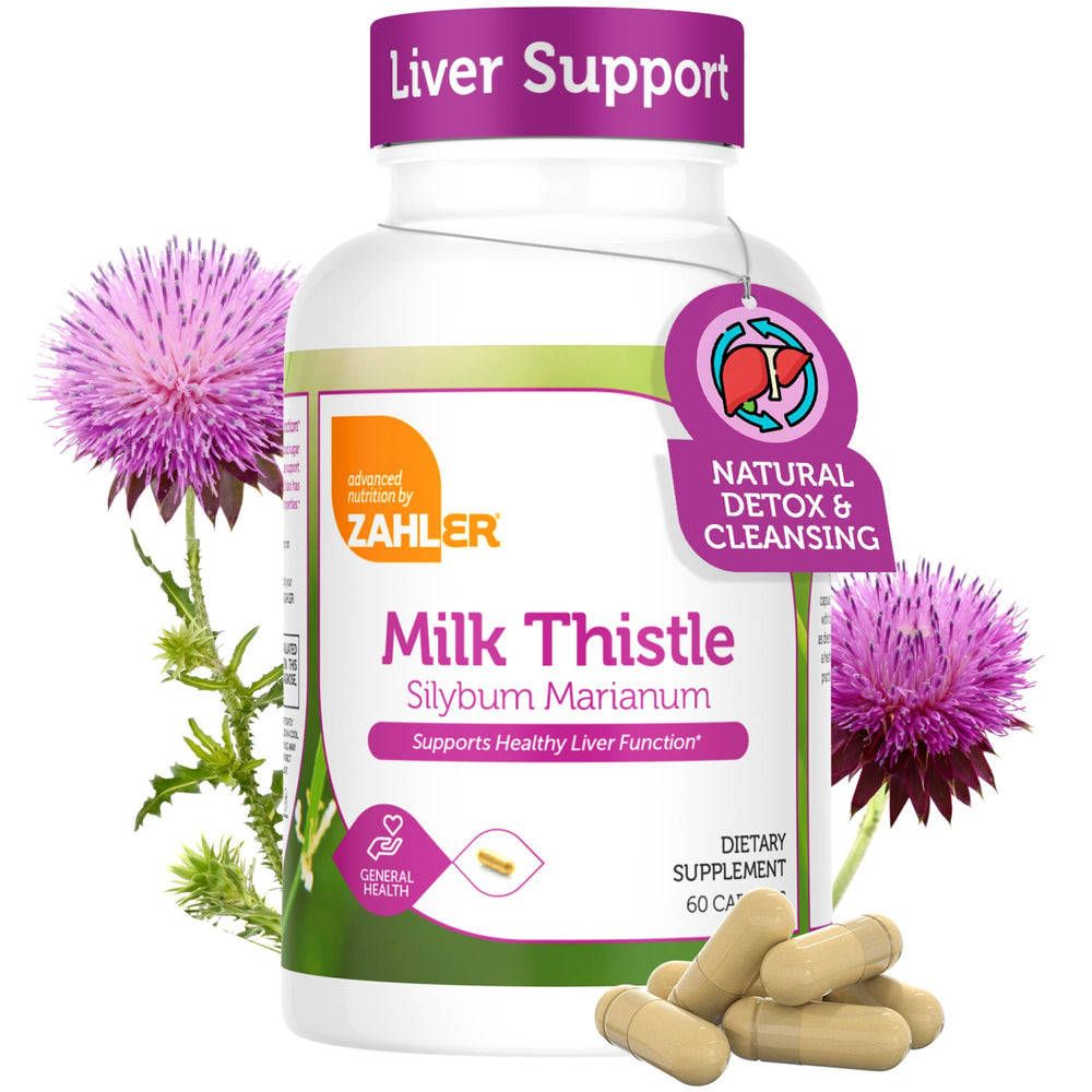 Zahler Milk Thistle Capsules Bottle for a convenient daily supplement routine