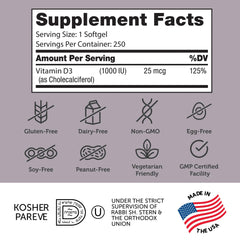 Zahler Vitamin D3 softgels close-up showing easy-to-swallow capsules.