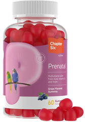 Zahler Womens Prenatal Gummies bottle with grape flavor for convenient daily nutrition