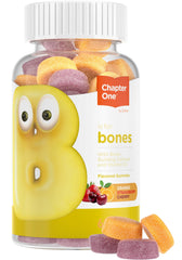 Zahler Yummy Kids Calcium Gummies bottle on table supports growth