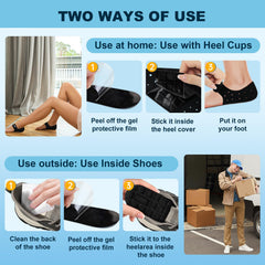 ZAIWOO heel pad with sleeve used at home for continuous support.