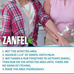 ZANFEL Wash safe for face and body image highlights versatile exposure care.