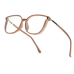 ZanyLen cat-eye blue light glasses frame reduces screen glare.