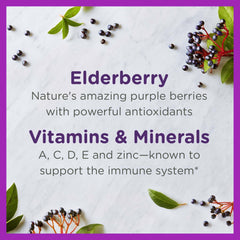 Close-up of elderberry gummies showing soft texture for kids