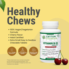 Dairy-free label on Zaytun B12 packaging for vegan-friendly use