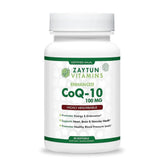 Zaytun Halal CoQ10 bottle pour demonstrates easy daily dosing for energy.