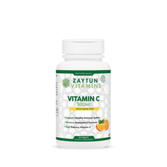Zaytun Vitamins Halal Vitamin C bottle with 500 mg supports daily immune health