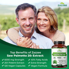 Zazzee 20:1 extract label closeup indicating concentrated potency for daily use.