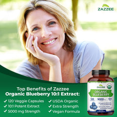 Zazzee Organic certification seal signals certified purity and trusted sourcing.