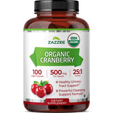 Zazzee Organic Cranberry 25:1 extract capsule for daily wellness