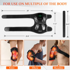 Zdatt knee massager with four vibration motors provides soothing kneading relief.