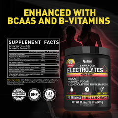 Pouring Zeal Electrolyte Powder into a glass for steady hydration.