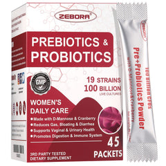 ZEBORA Probiotics for Women 100-billion-CFUs bottle front view for digestive and immune support