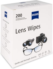 ZEISS individually wrapped wipes ideal for bag or car storage.