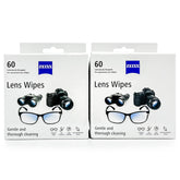 ZEISS Lens Cleaning Wipes pack 120 for portable, streak-free eyeglass cleaning.