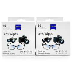 ZEISS Lens Cleaning Wipes pack 120 for portable, streak-free eyeglass cleaning.