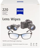 ZEISS lens wipes 220-count package for on-the-go cleaning.