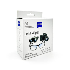 ZEISS Lens Wipes streak-free cleaning for glasses and optics.