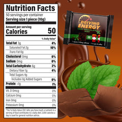 ZenEvo energy bite unwrapped showing mint chocolate flavor for quick energy.