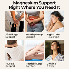 Zen Routine magnesium oil on feet for tired feet and improved circulation.