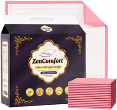 ZenComfort Thick XL 24x36 chux pad pack for bed protection and easy cleanup.