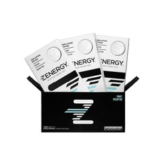 ZENERGY Mint energy gum pack showing portable design for fast energy