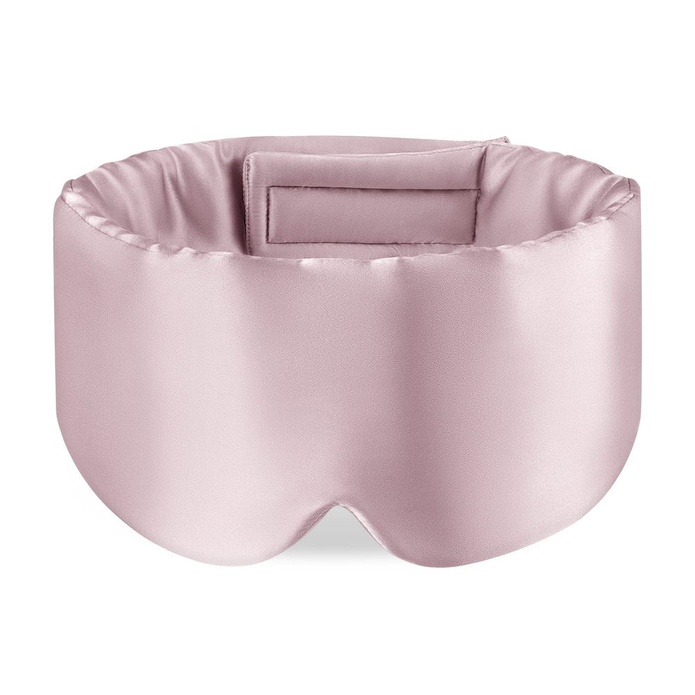Zenssia mulberry silk sleep mask full-size in light plum for total blackout and comfort.