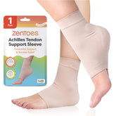 ZenToes Achilles sleeve with gel padding for improved heel comfort.