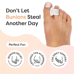 ZenToes bunion corrector gently realigns the big toe to reduce pressure.