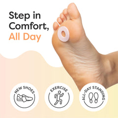 ZenToes callus cushions foam detail shows soft, friction-reducing foam