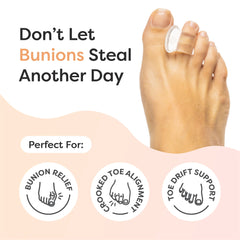 ZenToes gel toe separator for overlapping toes reduces rubbing and discomfort.