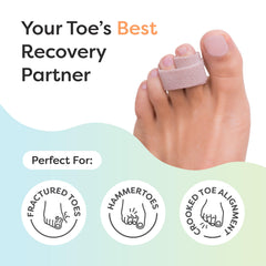 ZenToes firm support wrap on toe offers stronger stabilization.