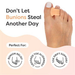 ZenToes gel toe separator helps relieve bunion pressure with gentle toe realignment.