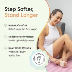ZenToes gel inserts show washable, reusable metatarsal cushioning.