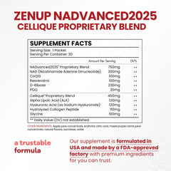 ZenUP Liquid NAD stick-pack on-the-go design for focus boosts