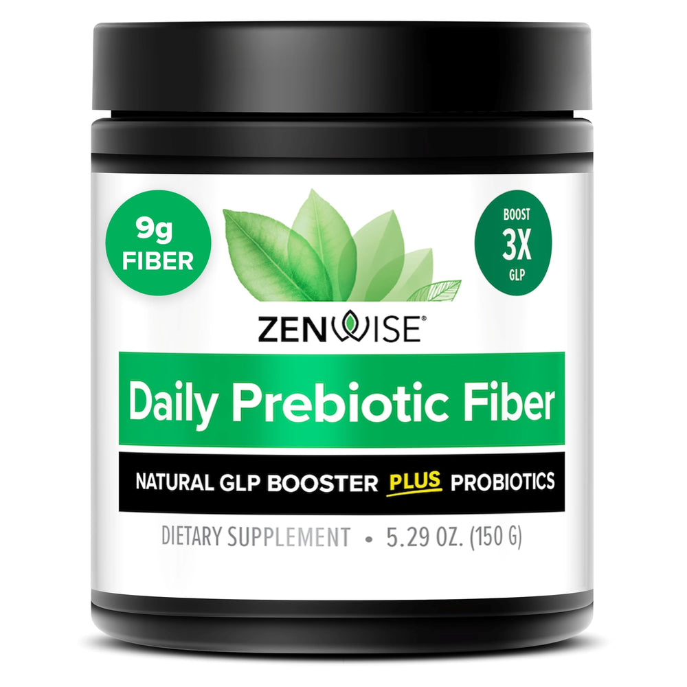 The Zenwise ZenGLP-1 bottle front showcases daily fullness support.