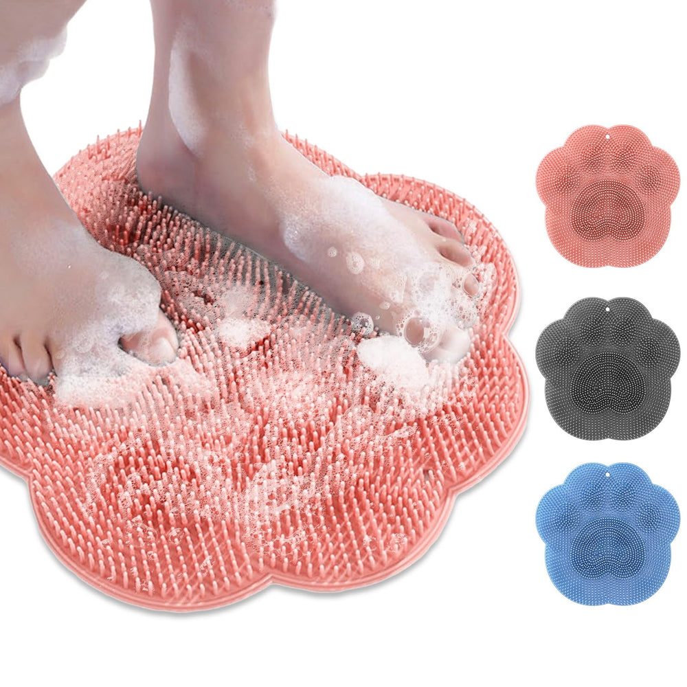 ZenyCblu shower foot scrubber mat showing soft bristles for foot cleansing