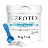 Zeotex 350g zeolite detox powder tub for natural detox support