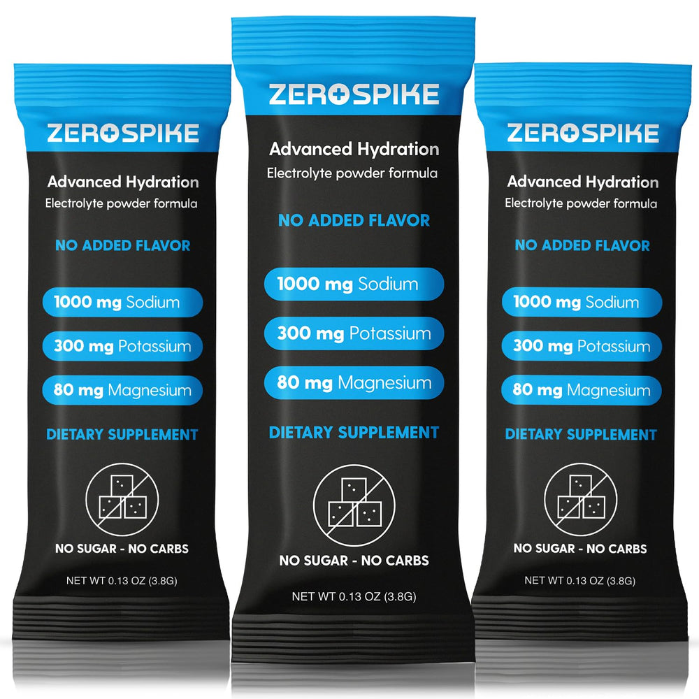 Zerospike No Sugar Electrolytes Packet dissolves quickly for clean hydration.