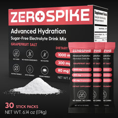 Zerospike No Sugar Electrolytes powder being poured, supporting energy during workouts.