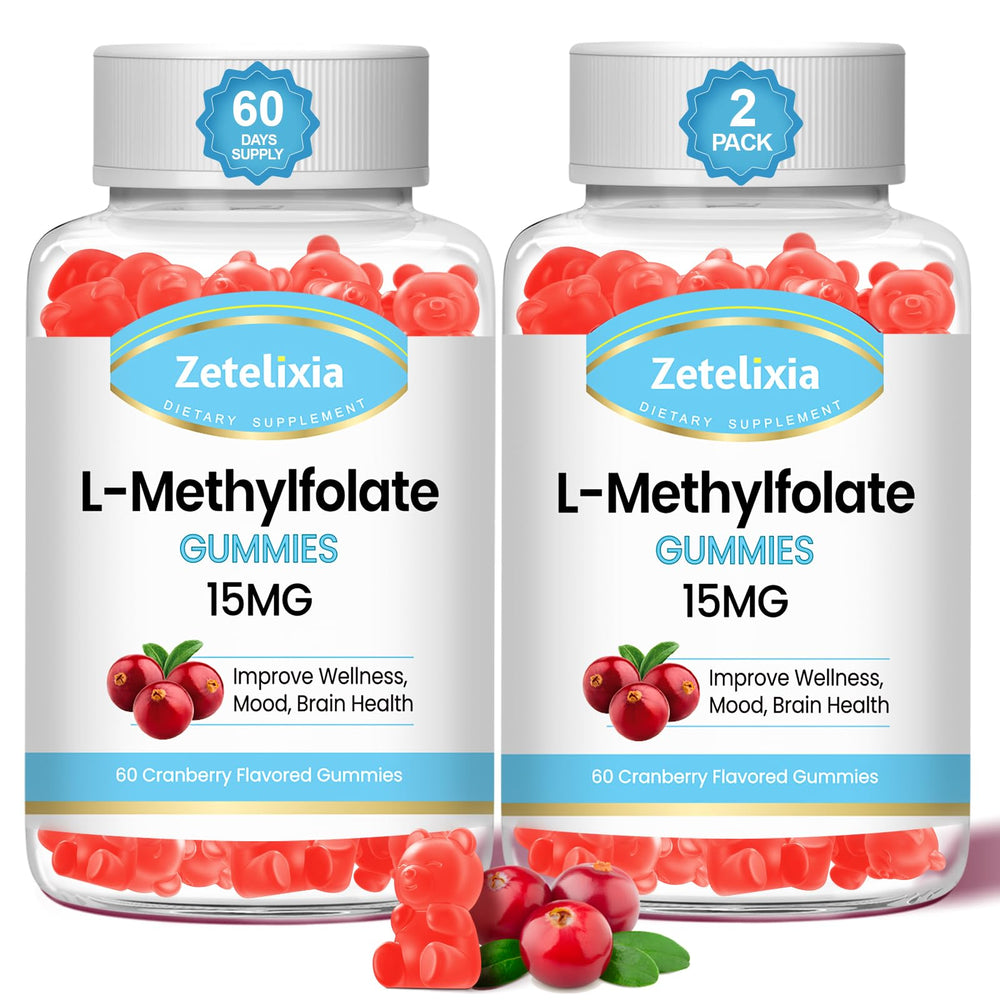 Zetelixia bottle-front showing cranberry gummies for daily brain health support