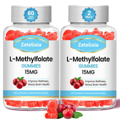 Zetelixia bottle-front showing cranberry gummies for daily brain health support