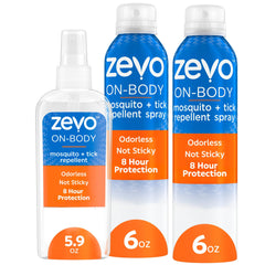 ZEVO On-Body tick and mosquito aerosol spray for fast, long-lasting protection outdoors.
