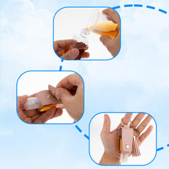 ZEYIYER llavero azul con gel 30ml, accesorio de viaje práctico