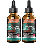 Zeylamum liposomal glutathione bottle pour for daily detox support.