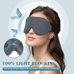 ZGGCD Sleep Mask side-sleeper tilt design reduces temple pressure.